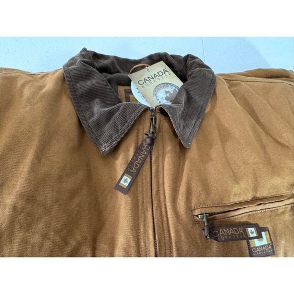 NWT!!‎ "CANADA" Workgear,Barn Coat, Tan, Corduroy Collar , Size 2XL